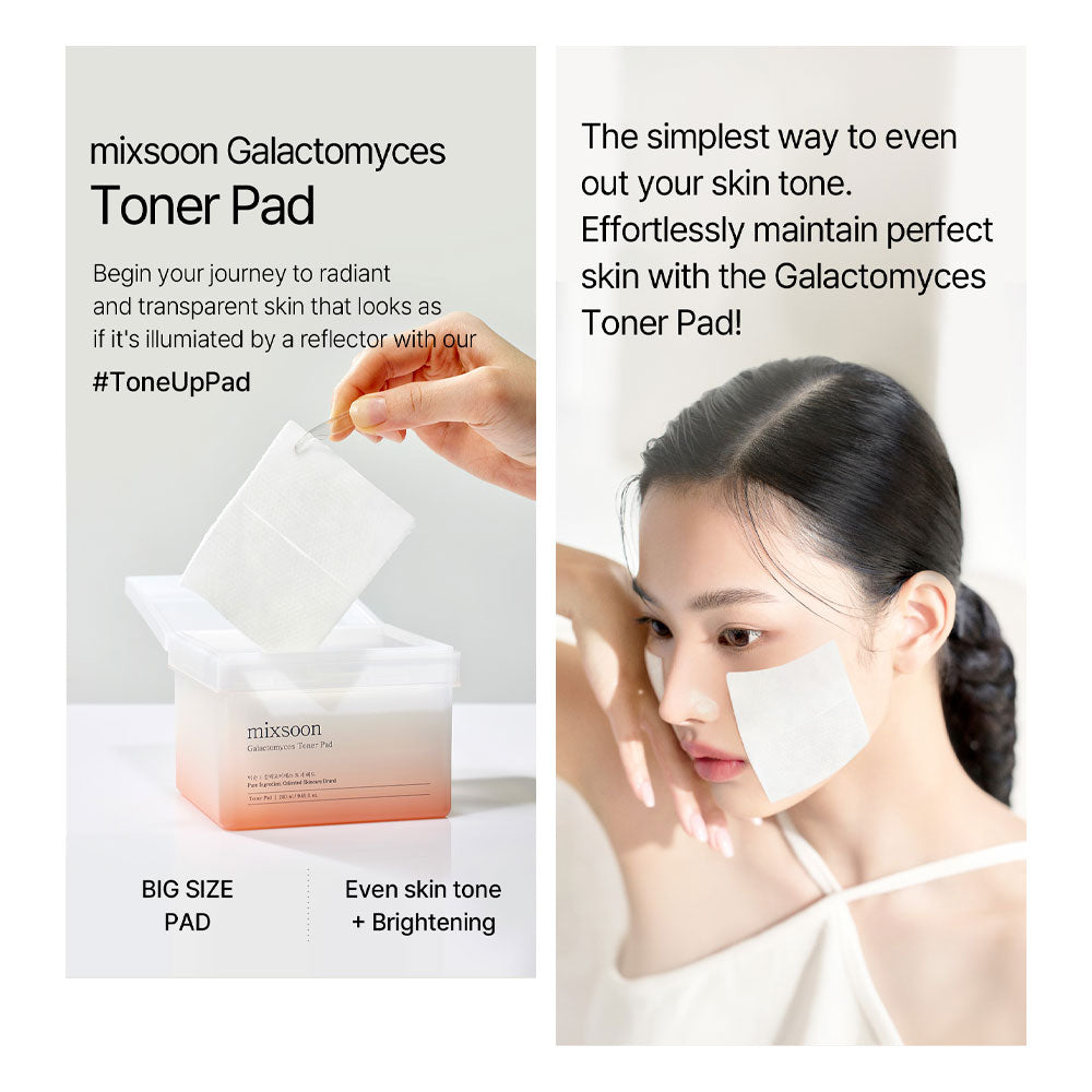 MIXSOON Galactomyces Toner Pad - Peaches&Creme Korean Skincare Shop Malta