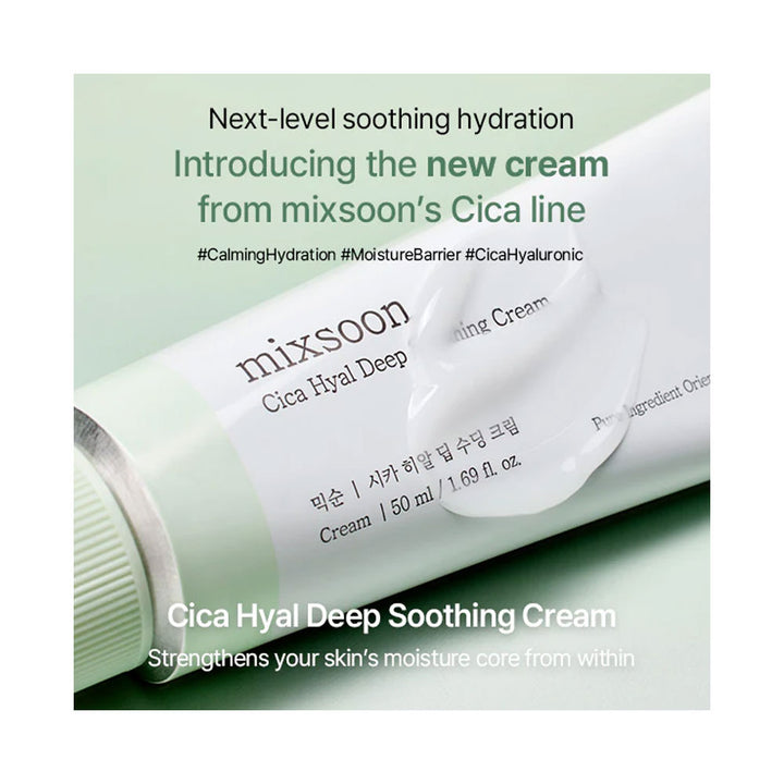 MIXSOON Cica Hyal Deep Soothing Cream - Peaches&Creme Shop Korean Skincare Malta