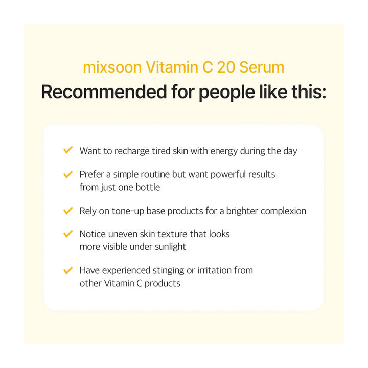 MIXSOON Vitamin C 20 Serum - Peaches&Creme Shop Korean Skincare Malta