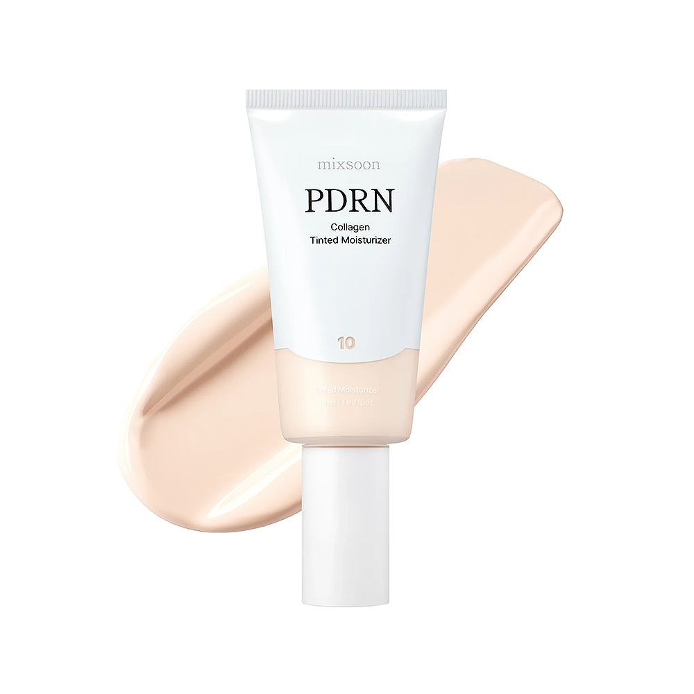PDRN collagen tinted moisturizer on a white background
