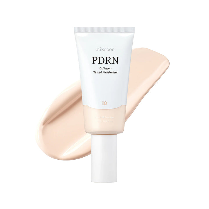 PDRN collagen tinted moisturizer on a white background