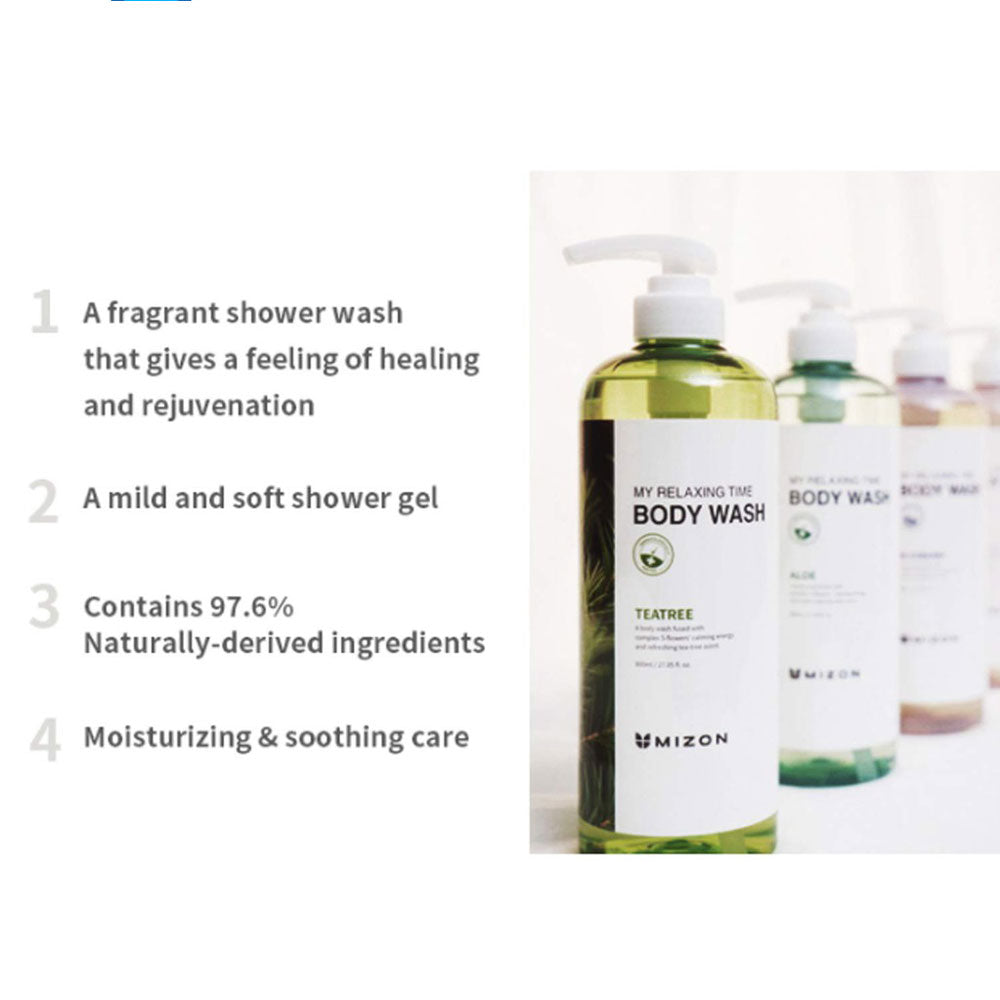 MIZON My Relaxing Time Body Wash - Peaches&Creme Shop Korean Skincare Malta