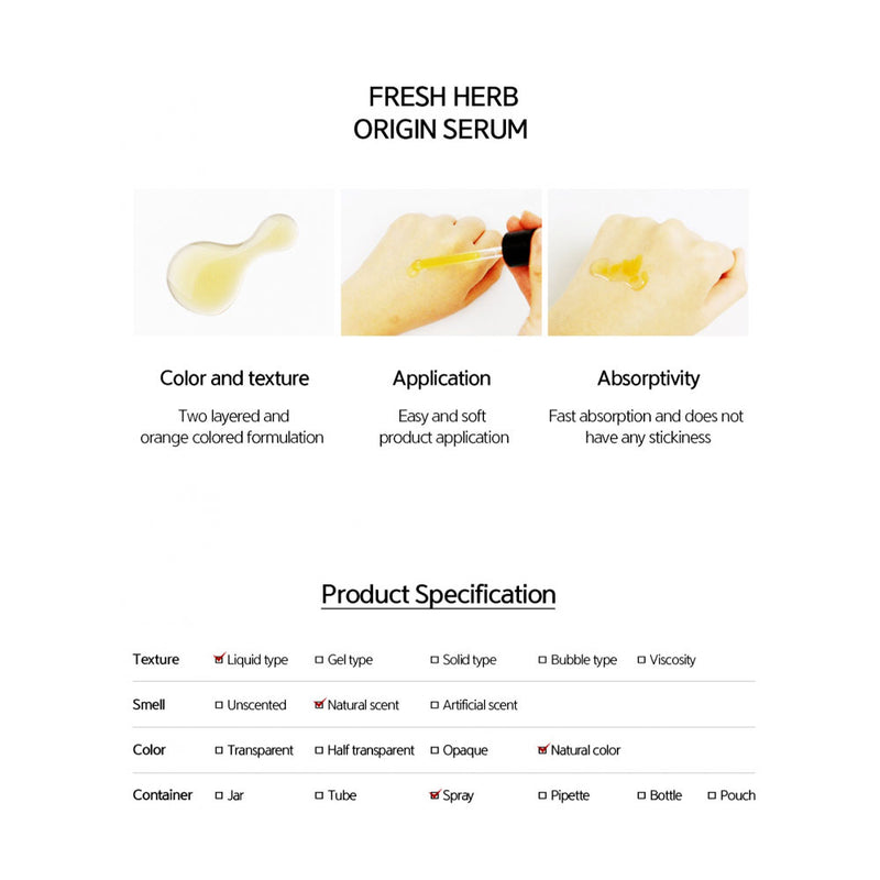 Fresh Herb Origin Serum - Peaches&Crème K-Beauty and Skincare