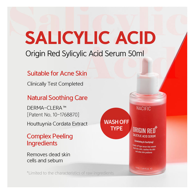 NACIFIC Origin Red Salicylic Acid Serum -Peaches&Creme Shop Korean Skincare Malta