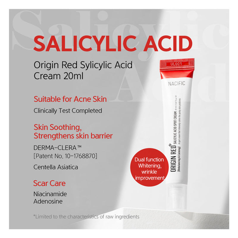 NACIFIC Origin Red Salicylic Acid Spot Cream - Peaches&Creme Korean Skincare Malta
