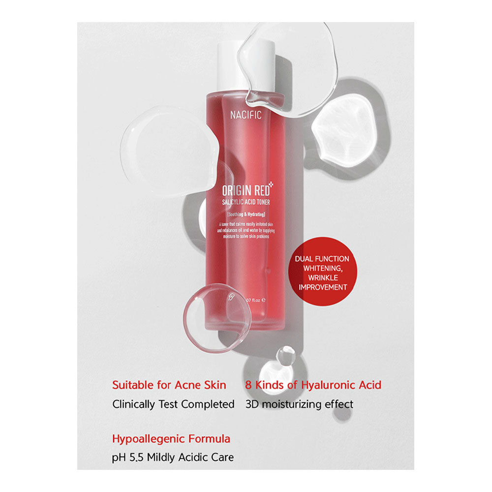 NACIFIC Origin Red Salicylic Acid Toner - Peaches&Creme Shop Korean Skincare Malta