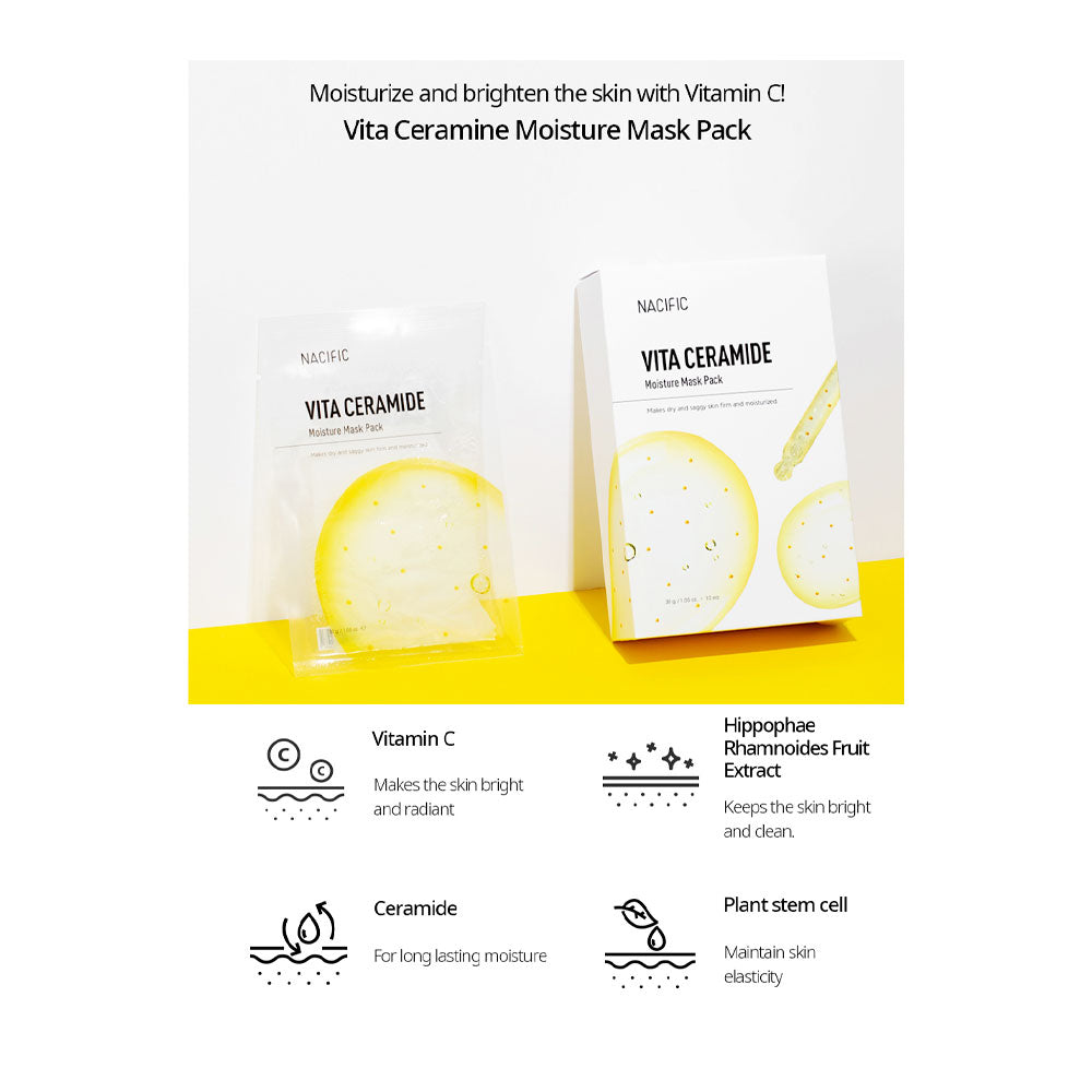 NACIFIC Vita Ceramide Moisture Mask Pack - Peaches&Creme Shop Korean Skincare Malta