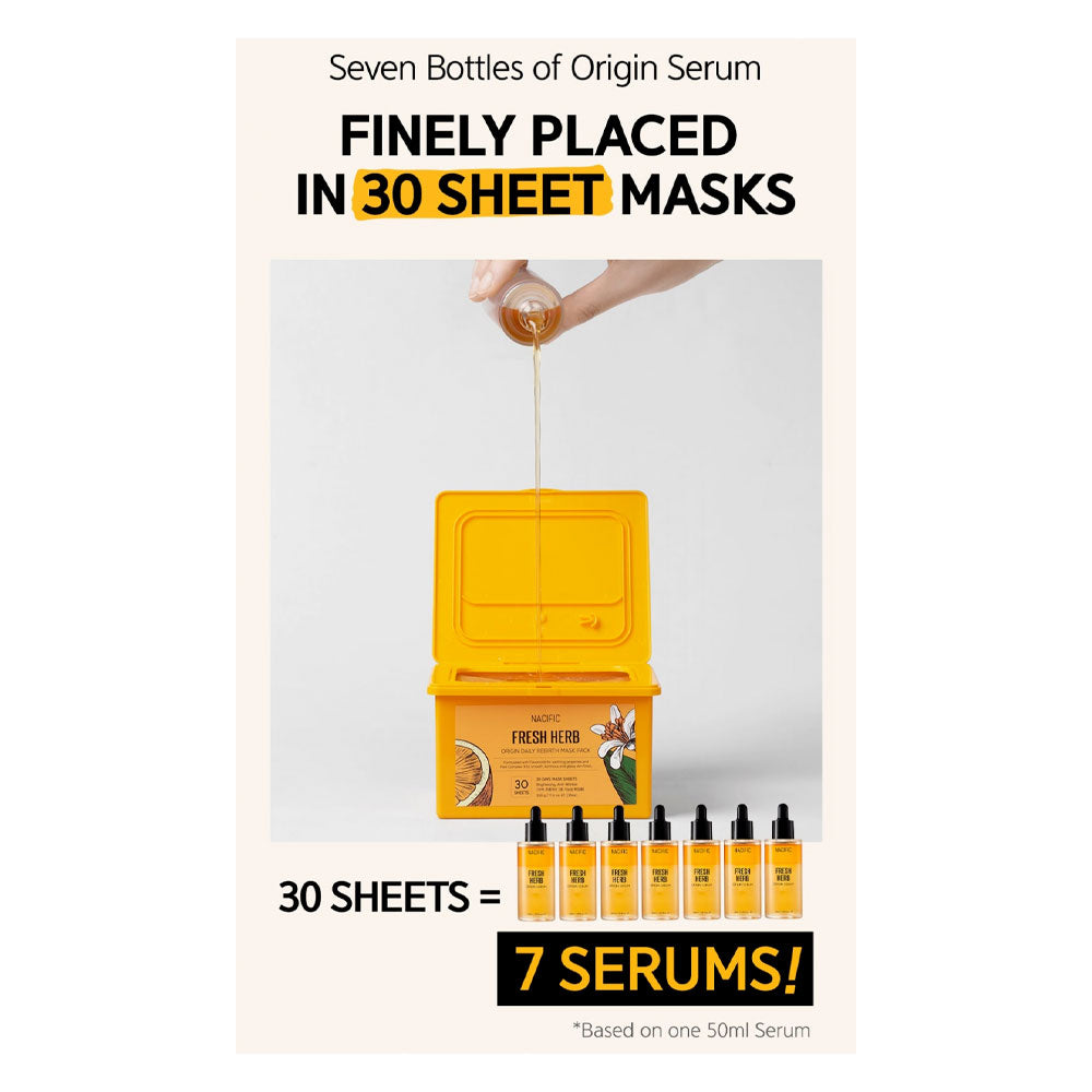 Nacific Fresh Herb Origin Daily Rebirth Mask Pack - Peaches&Creme Shop Korean Skincare Malta