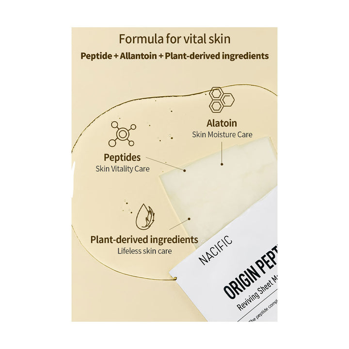 NACIFIC Origin Peptide Reviving Sheet Mask - Peaches&Creme Shop Korean Skincare Malta