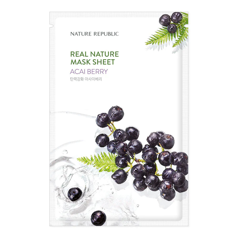 NATURE REPUBLIC Real Nature Mask Sheet - Peaches&Creme Shop Korean Skincare Malta