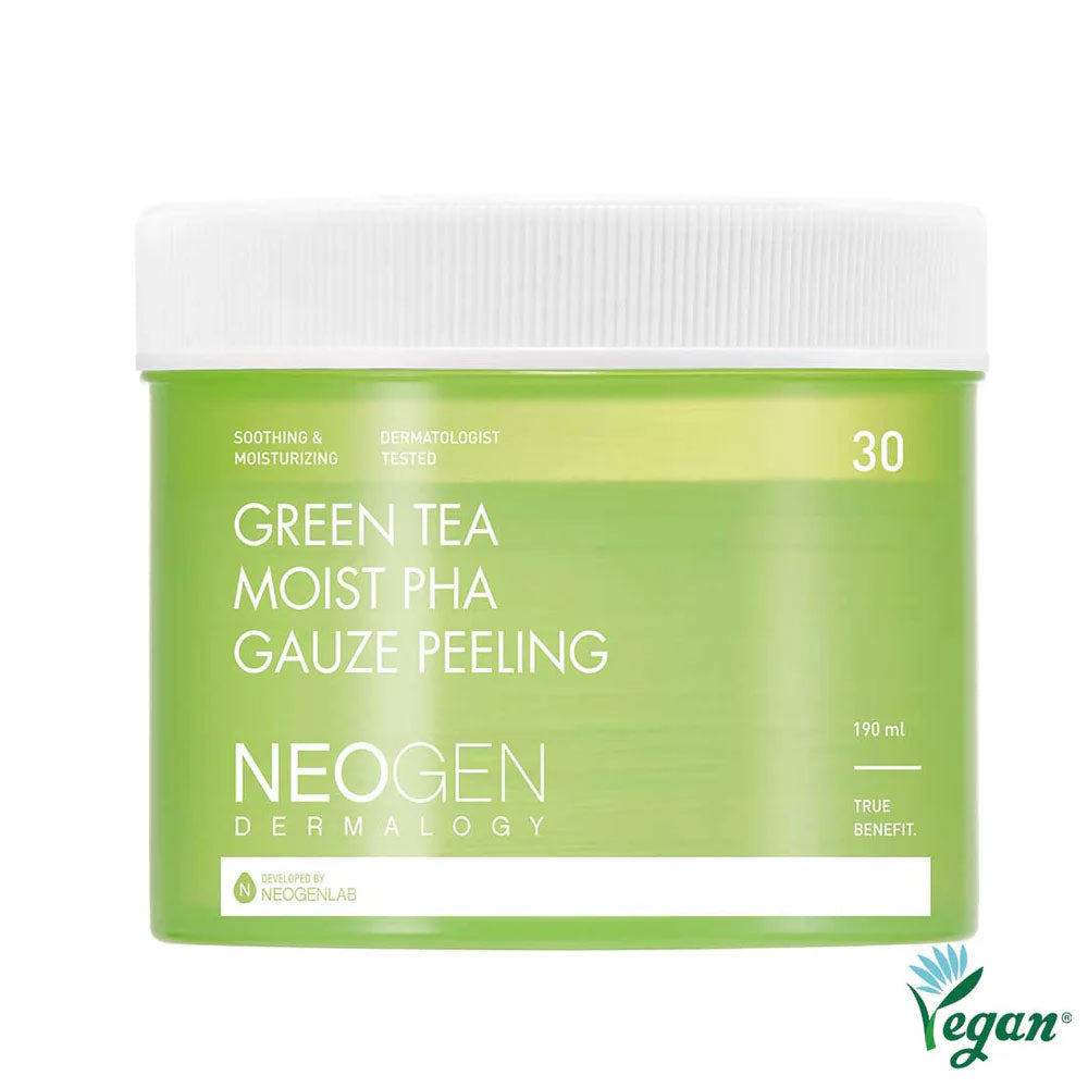 NEOGEN Dermalogy Green Tea Moist PHA Gauze Peeling - Peaches&Creme Shop Korean Skincare Malta