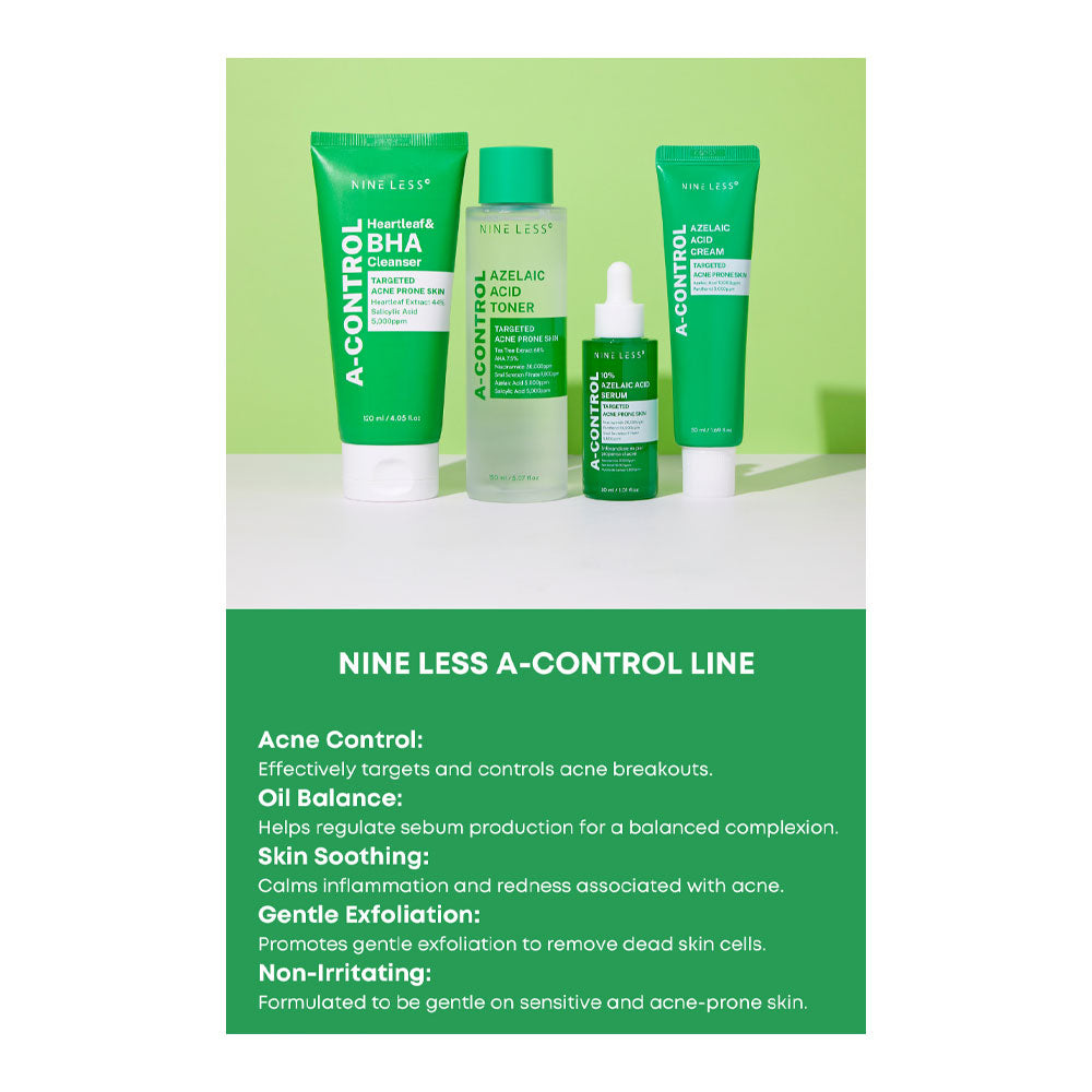 NINE LESS A-Control Azelaic Acid Cream - Peaches&Creme Shop Korean Skincare Malta