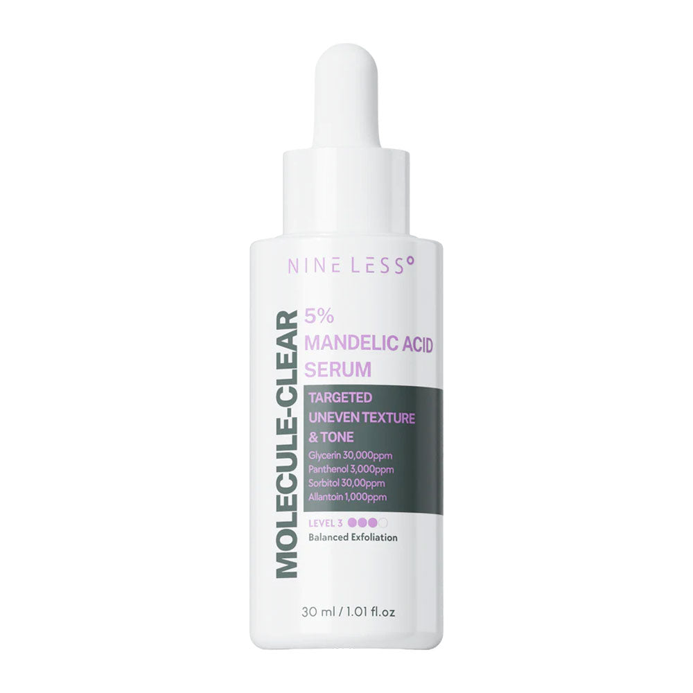 NINE LESS MOLECULE-CLEAR 5% Mandelic Acid Serum - Peaches&Creme Shop Korean Skincare Malta