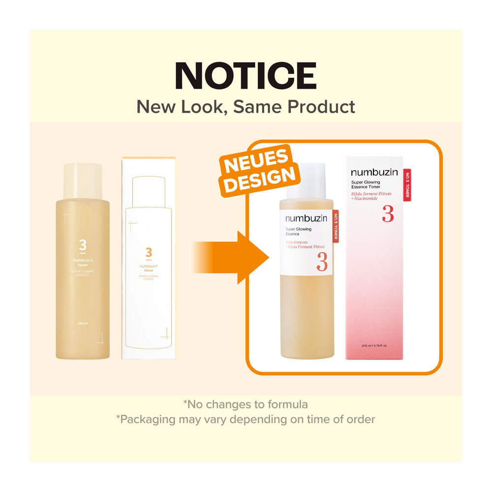 NUMBUZIN No.3 Super Glowing Essence Toner - Peaches&Creme Shop Korean Skincare Malta