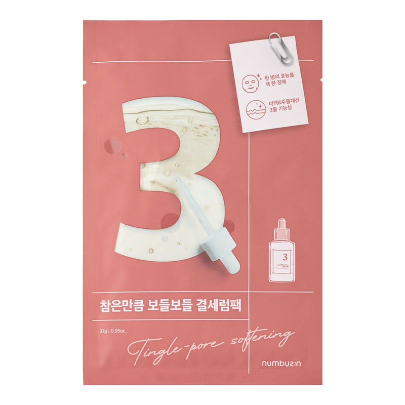 NUMBUZIN No.3 Tingle-Pore Softening Sheet Mask -Peaches&Creme Shop Korean Skincare Malta