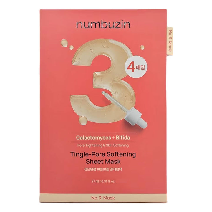 NUMBUZIN No.3 Tingle-Pore Softening Sheet Mask -Peaches&Creme Shop Korean Skincare Malta