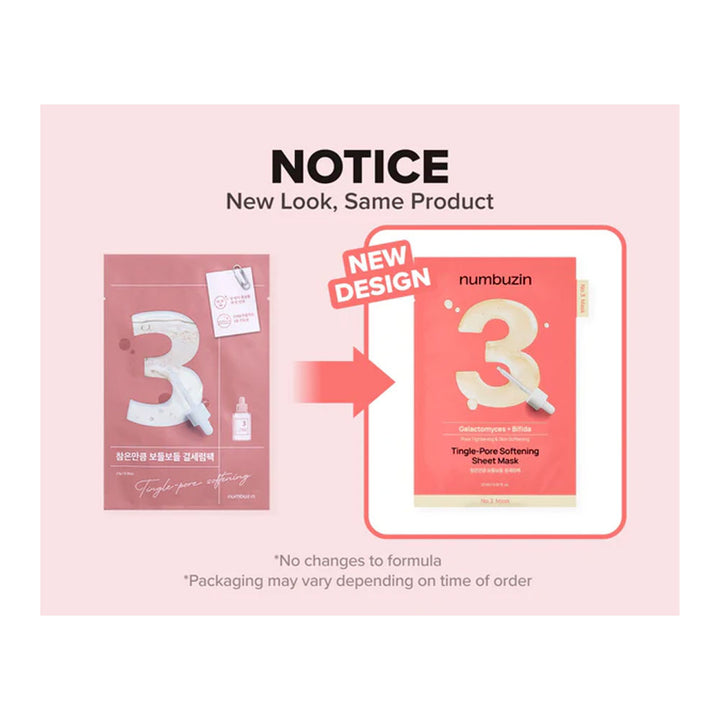 NUMBUZIN No.3 Tingle-Pore Softening Sheet Mask -Peaches&Creme Shop Korean Skincare Malta