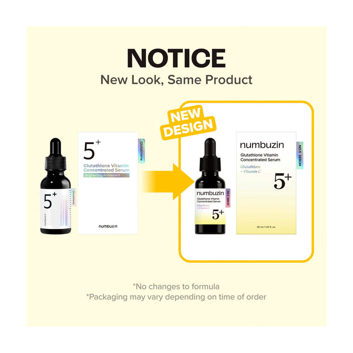 NUMBUZIN No.5+ Glutathione Vitamin Concentrated Serum - Peaches&Creme Shop Korean Skincare Malta