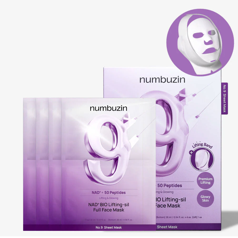 NUMBUZIN No.9 NAD+ BIO Lifting-sil Full Face Mask - Peaches&Creme Shop Korean Skincare Malta