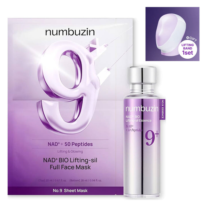 NUMBUZIN No.9 NAD+ BIO Lifting-sil Essence Set - Peaches&Creme Shop Korean Skincare Malta