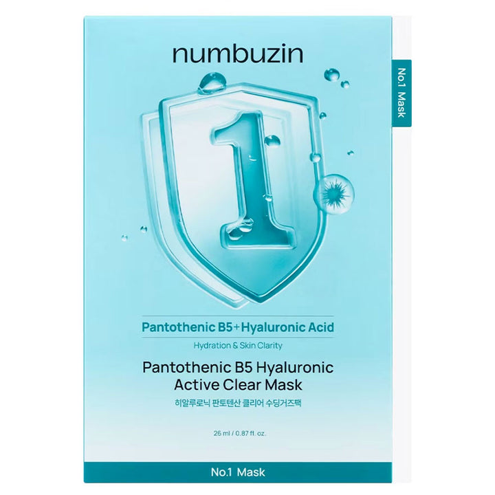 NUMBUZIN No.1 Pantothenic B5 Hyaluronic Active Clear Mask Sheet - Peaches&Creme Shop Korean Skincare Malta