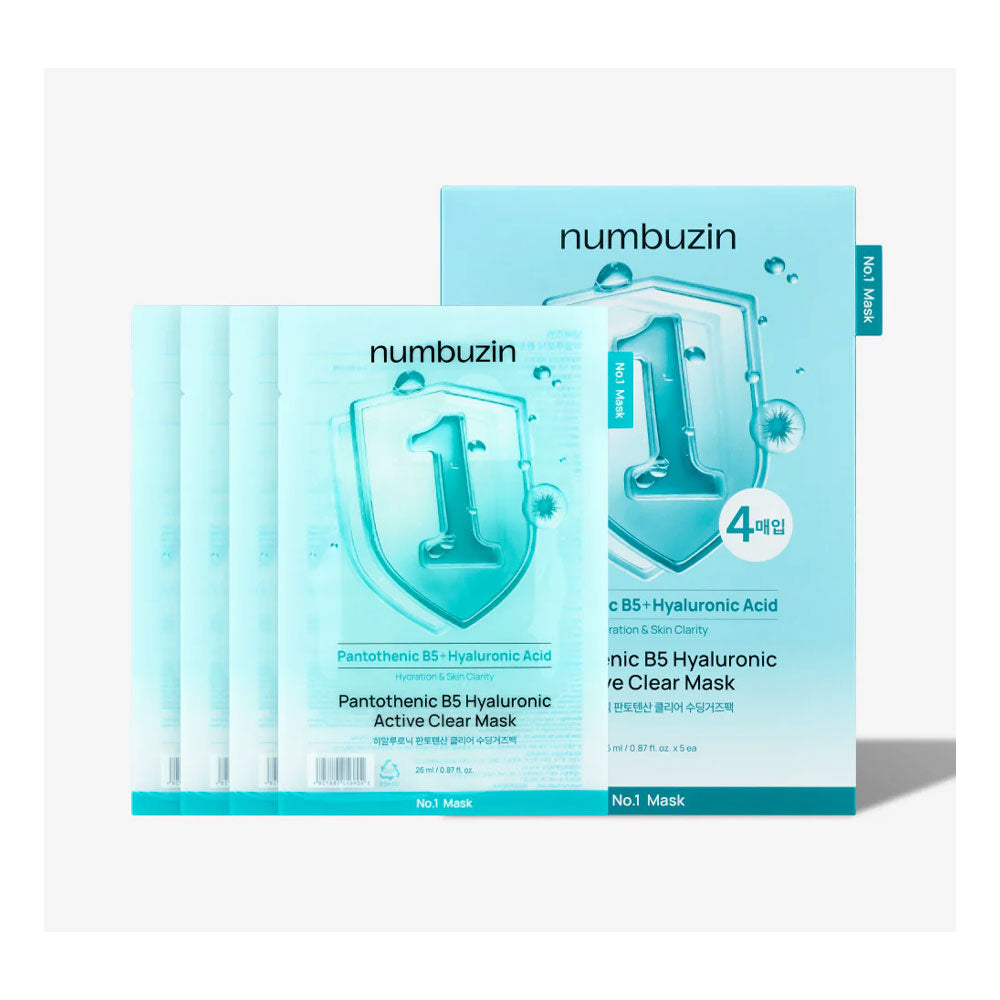 NUMBUZIN No.1 Pantothenic B5 Hyaluronic Active Clear Mask Sheet - Peaches&Creme Shop Korean Skincare Malta