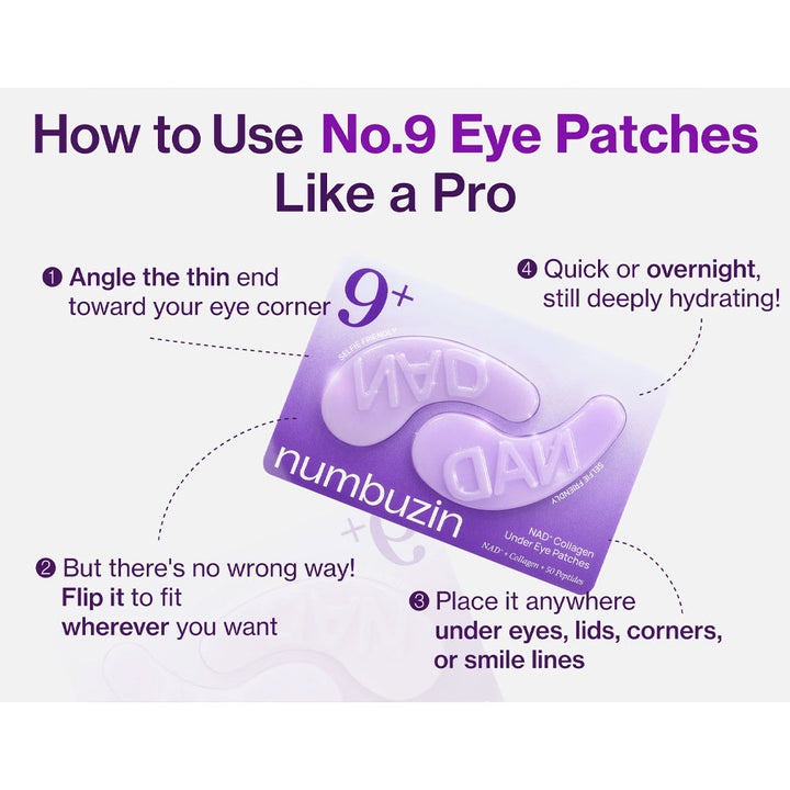 NUMBUZIN No.9 NAD+ Collagen Under Eye Patches - Peaches&Creme Shop Korean Skincare Malta