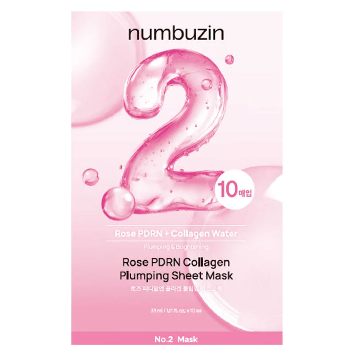 NUMBUZIN No.2 Rose PDRN Collagen Plumping Sheet Mask - Peaches&Creme Shop Korean Skincare  Malta