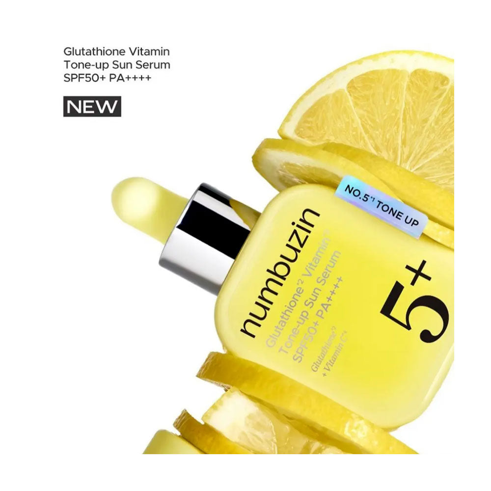 NUMBUZIN No.5 Glutathione Vitamin Tone-up Sun Serum - Peaches&Creme Shop Korean Skincare Malta