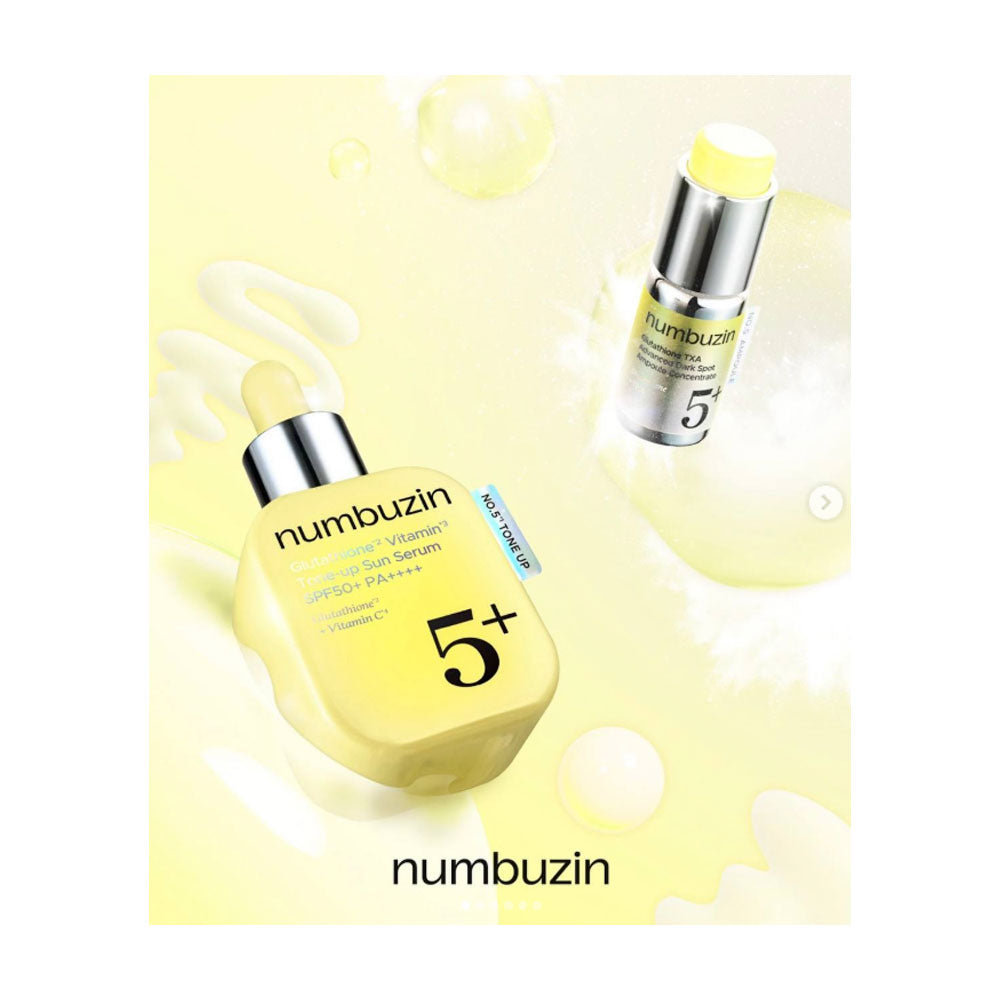 NUMBUZIN No.5 Glutathione Vitamin Tone-up Sun Serum - Peaches&Creme Shop Korean Skincare Malta