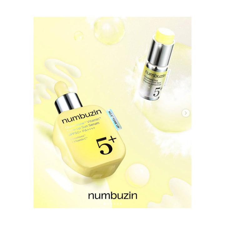 NUMBUZIN No.5 Glutathione Vitamin Tone-up Sun Serum - Peaches&Creme Shop Korean Skincare Malta