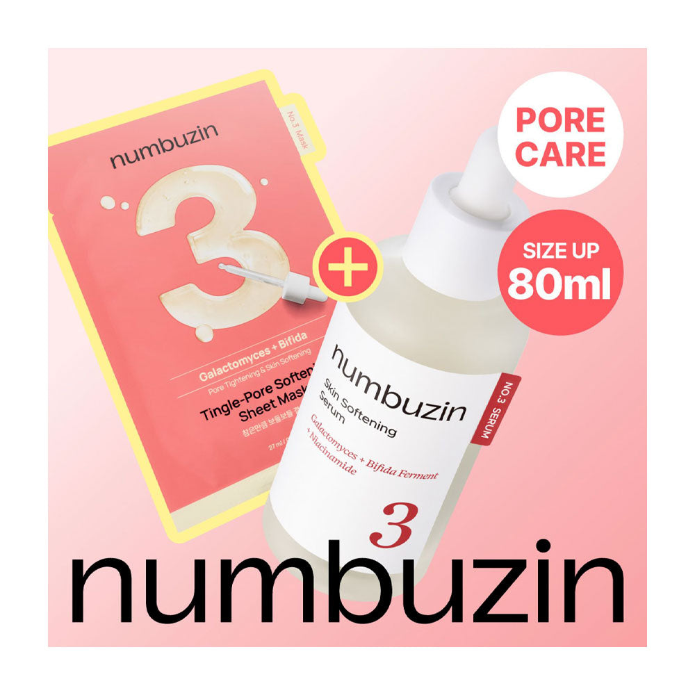 NUMBUZIN No.3 Skin Softening Serum 80ml Special Set - Peaches&Creme Shop Korean Skincare Malta