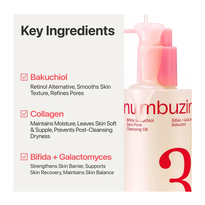 No.3 Bifida Bakuchiol Zero Pore Cleansing Oil