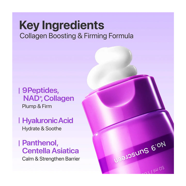 No.9 Nad+ 9 Peptides Dewy Sun Essence SPF50+ PA++++