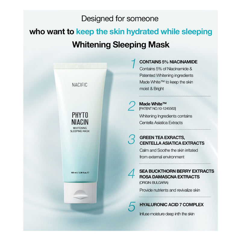 NACIFIC Phyto Niacin Whitening Sleeping Mask- Peaches&Creme Shop Korean Skincare Malta