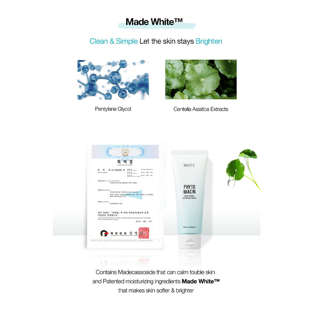 NACIFIC Phyto Niacin Whitening Sleeping Mask Peaches&Creme KBeauty