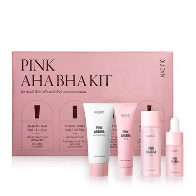 NACIFIC Pink AHA BHA Set - Peaches&Creme Shop Korean Skincare Malta