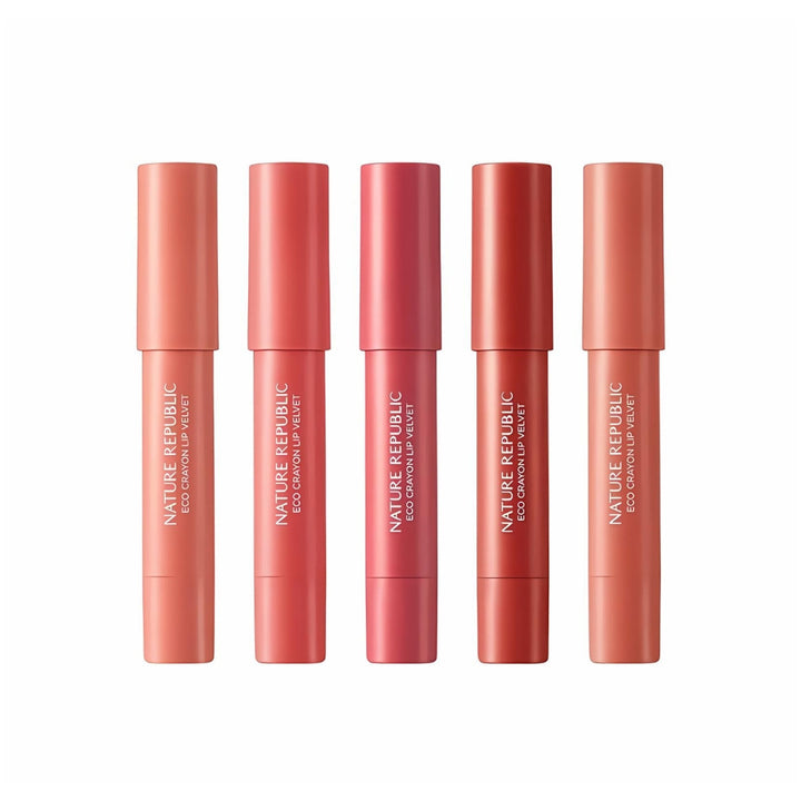 NATURE REPUBLIC By Flower Eco Crayon Lip Velvet - Peaches&Creme Shop Korean Skincare Malta