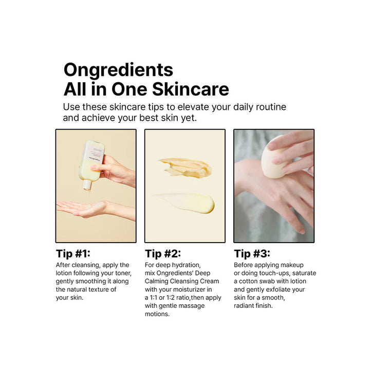 ONGREDIENTS Skin Barrier Calming Lotion - Peaches&Creme Shop Korean Skincare Malta