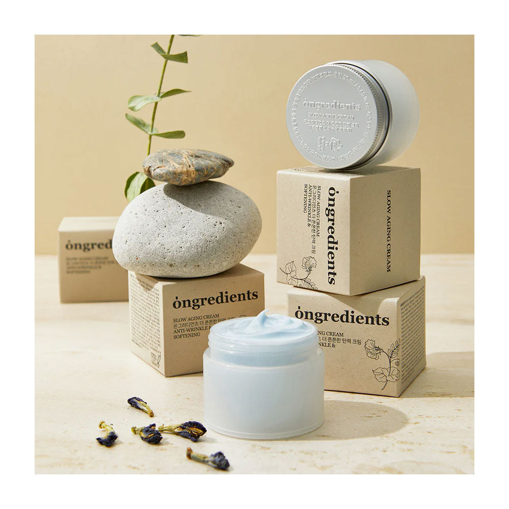 ONGREDIENTS Slow Aging Cream - Peaches&Creme Shop Korean Skincare Malta