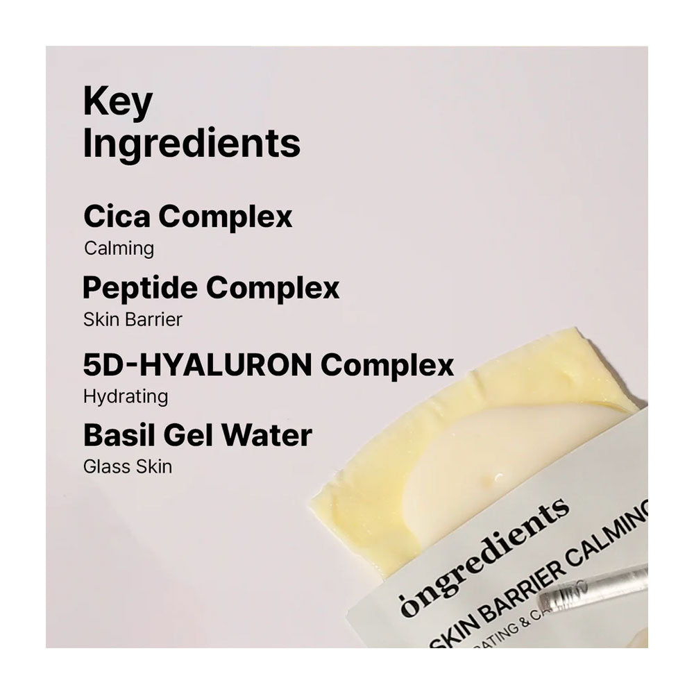 ONGREDIENTS Skin Barrier Calming Mask - Peaches&Creme Shop Korean Skincare Malta