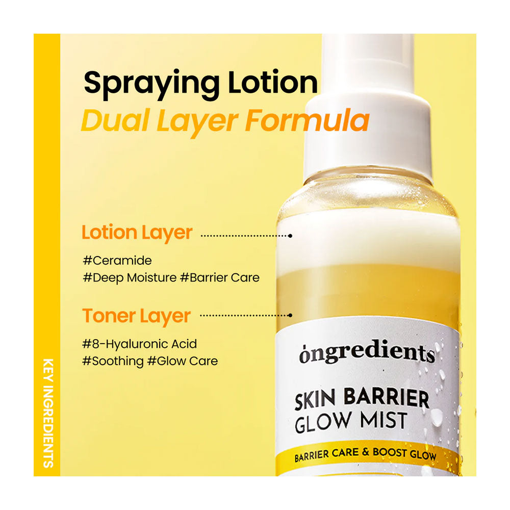 ONGREDIENTS Skin Barrier Glow Mist - Peaches&Creme Shop Korean Skincare Malta