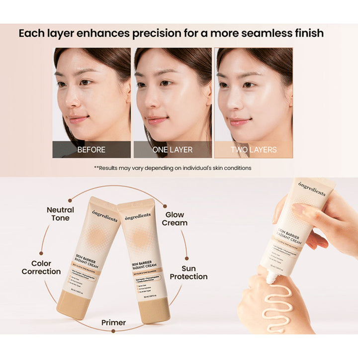 ONGREDIENTS Skin Barrier Radiant Cream - Peaches&Creme Shop Korean Skincare Malta