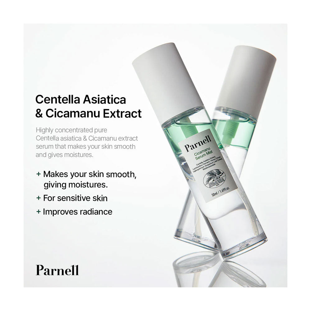 PARNELL Cicamanu Serum Mist - Peaches&Creme Shop Korean Skincare Malta