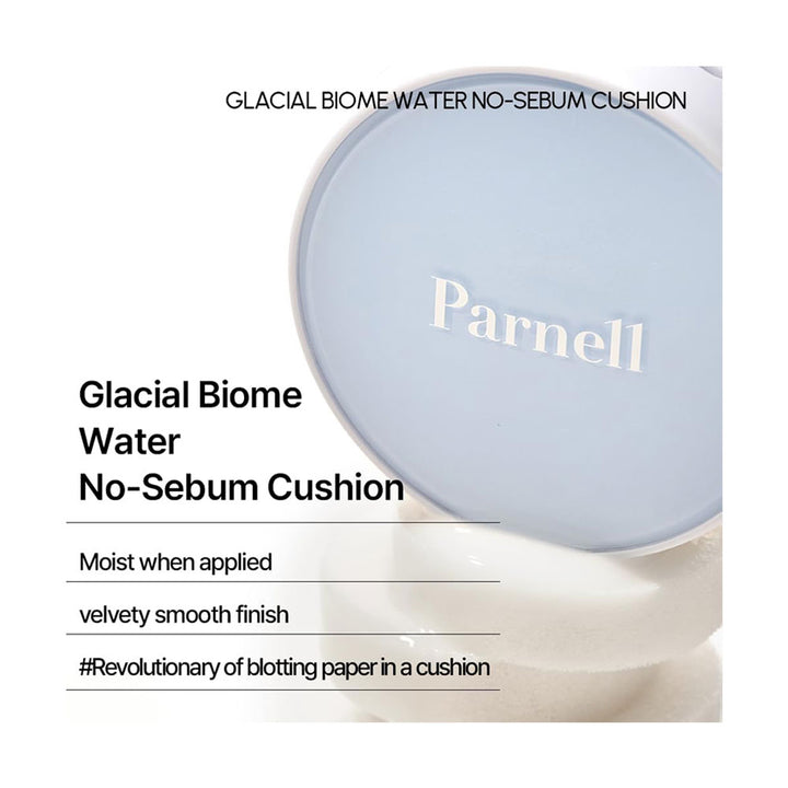 PARNELL Glacial Biome Water No-Sebum Cushion - Peaches&Creme Shop  Korean Skincare Malta