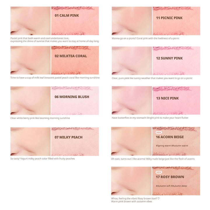 PERIPERA Pure Blushed Sunshine Cheek - Peaches&Creme Shop Korean Skincare Malta