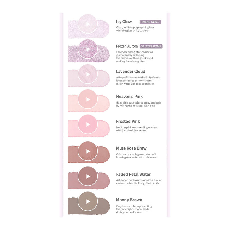 PERIPERA All Take Mood Palette 09 Moonlike Lavender Pink - Peaches&Creme Shop Korean Skincare Malta