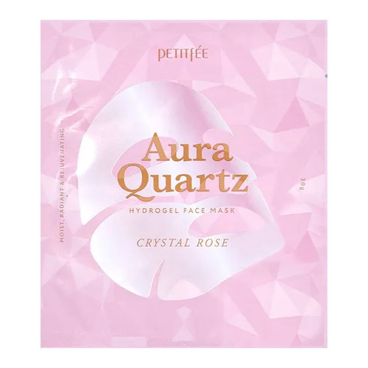 Petitfée Aura Quartz Hydrogel Face Mask Set - Crystal Rose - Peaches&Creme Shop Korean Skincare Malta