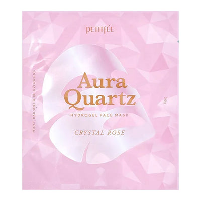 Petitfée Aura Quartz Hydrogel Face Mask Set - Crystal Rose - Peaches&Creme Shop Korean Skincare Malta