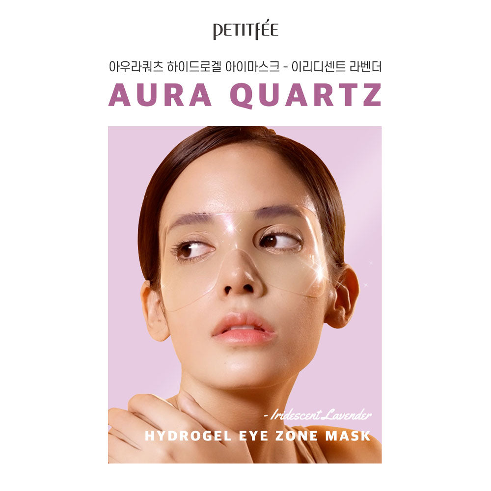 Petitfée Aura Quartz Hydrogel Eye Zone Mask Iridescent Lavender - Peaches&Creme Shop Korean Skincare Malta